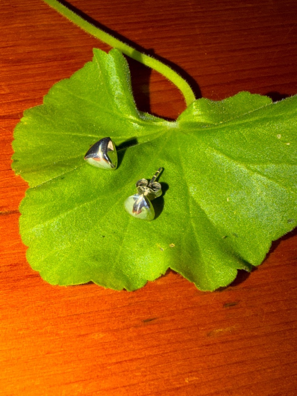 Sterling silver pyramid post earrings